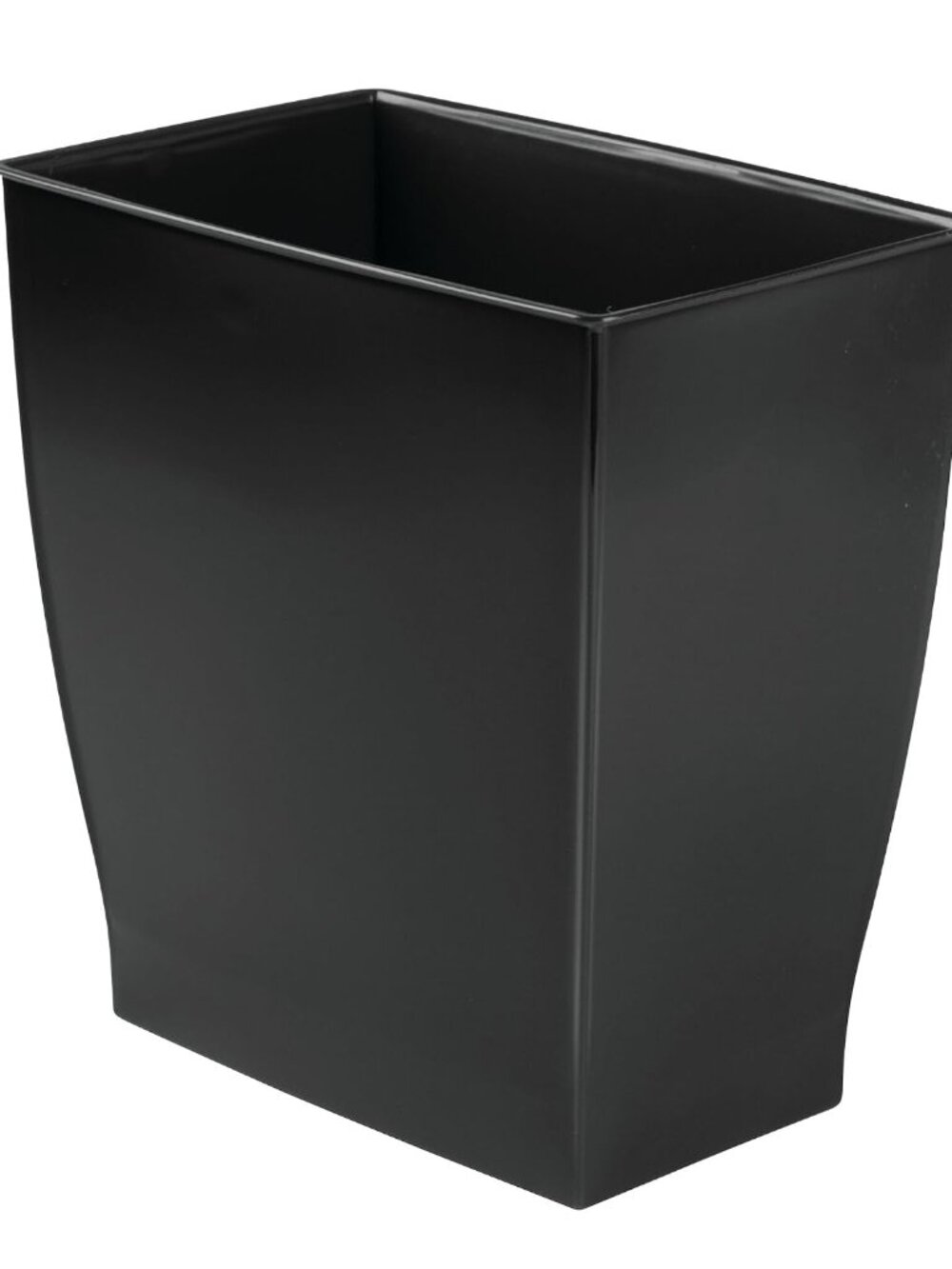 Small Plastic Bathroom Trash Can, Black